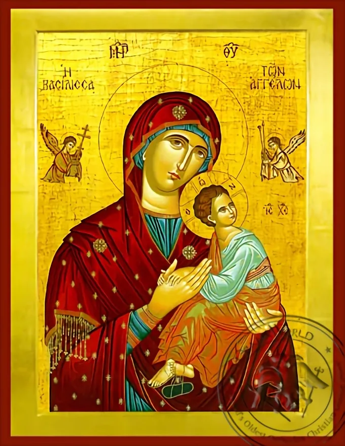 ღვთისმშობელი ყრმით, ანგელოზთა დედოფალი, ბიზანტიური ხატი