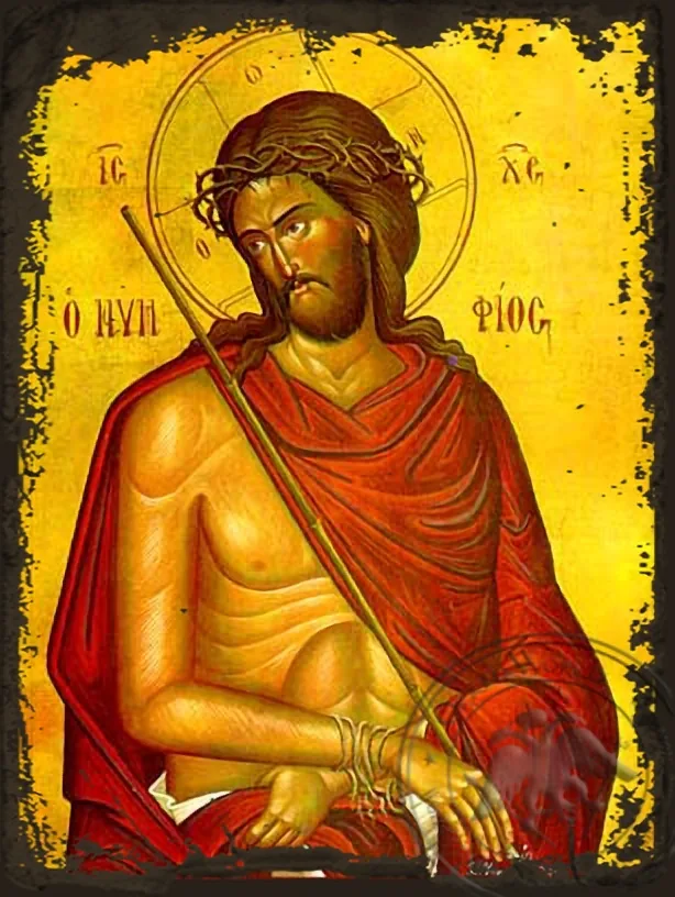 სიძე, ძველებურად გაფორმებული ბიზანტიური ხატი