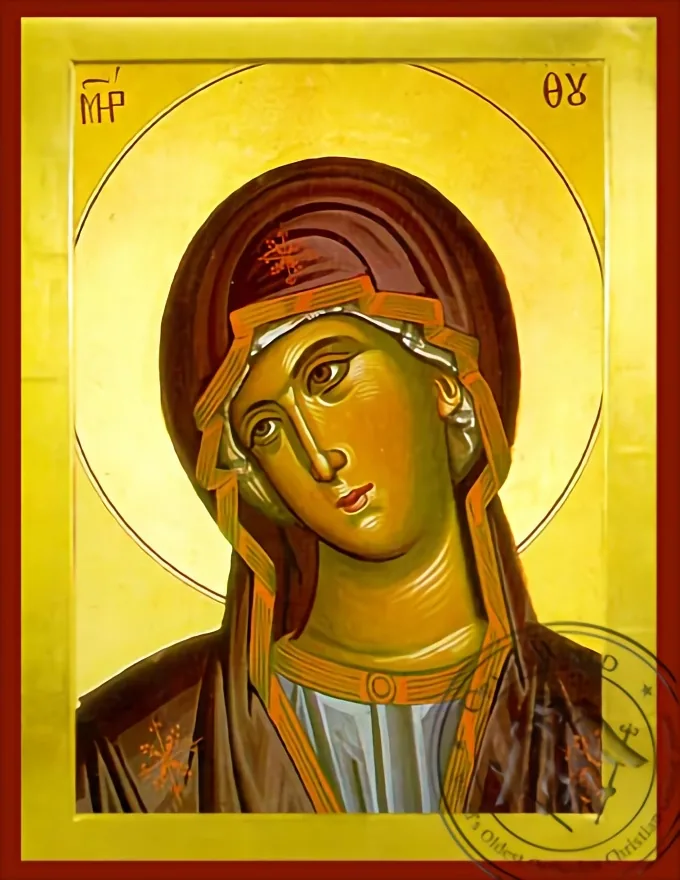 Virgin, Bust (from the Annunciation) - Byzantine Icon