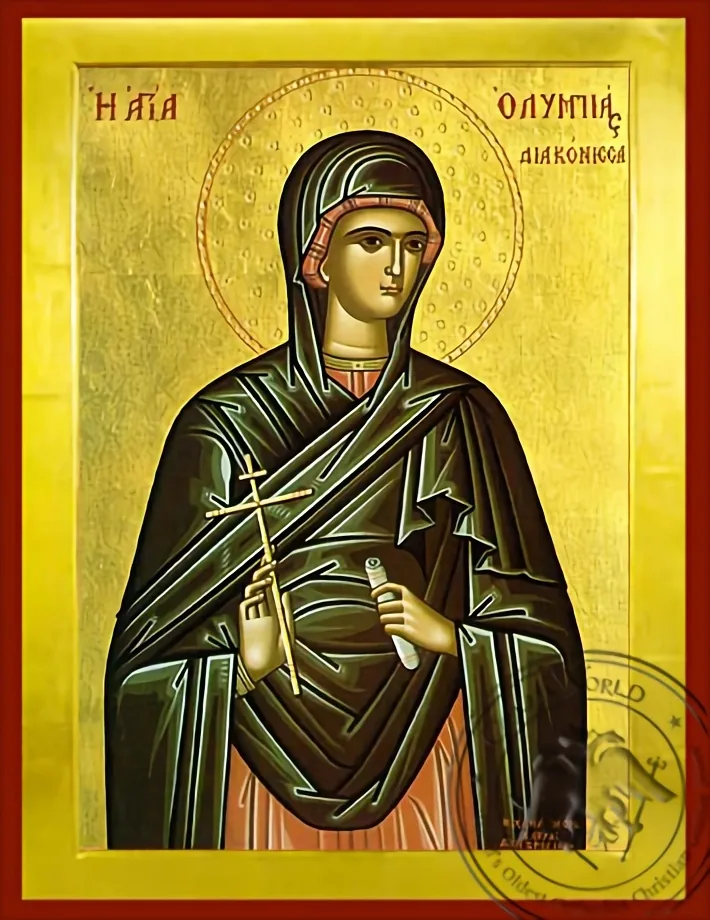 Святая Олимпиада, византийская икона