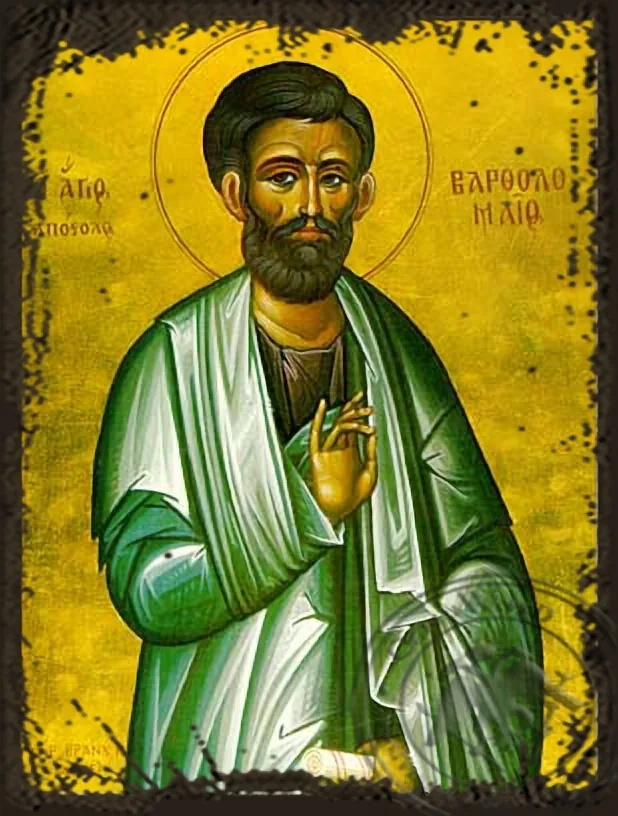 Saint Bartholomew the Apostle - Aged Byzantine Icon