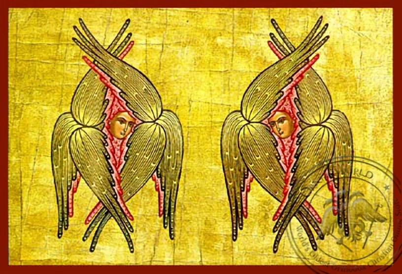 ექვსფრთიანი სერაფიმები, ხელნაწერი ხატი