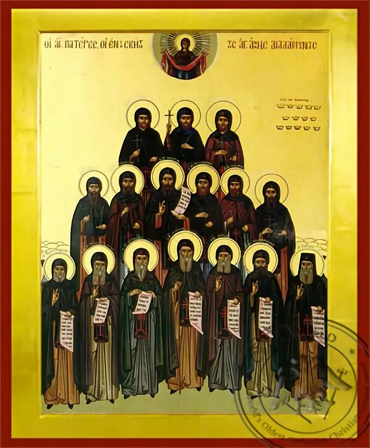 Holy Hermits of Saint Anne's Holy Skete, Mount Athos - Byzantine Icon