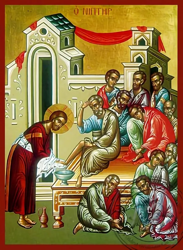 Christ Washing the Disciples' Feet - Hand-Painted Icon