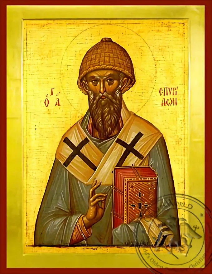 Saint Spyridon, Bishop of Tremithon, Cyprus - Byzantine Icon