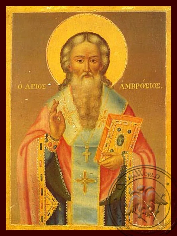 წმინდა ამბროსი, ხელნაწერი ხატი