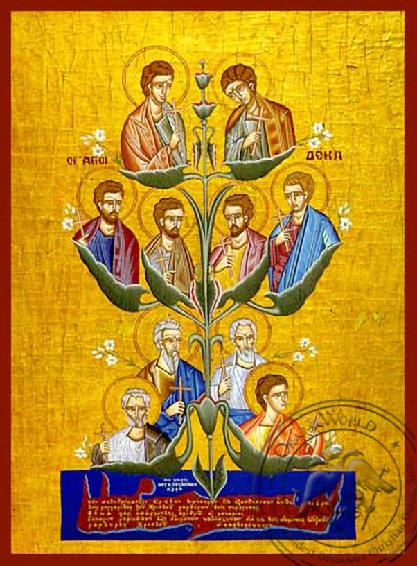 Ten Saints of Crete, Greece - Hand Painted Icon