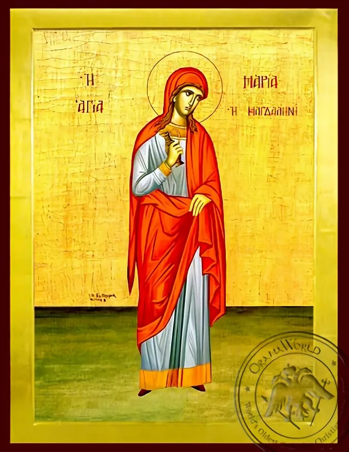 Saint Mary Magdalen, the Myrrh-Bearer, Full Body - Byzantine Icon