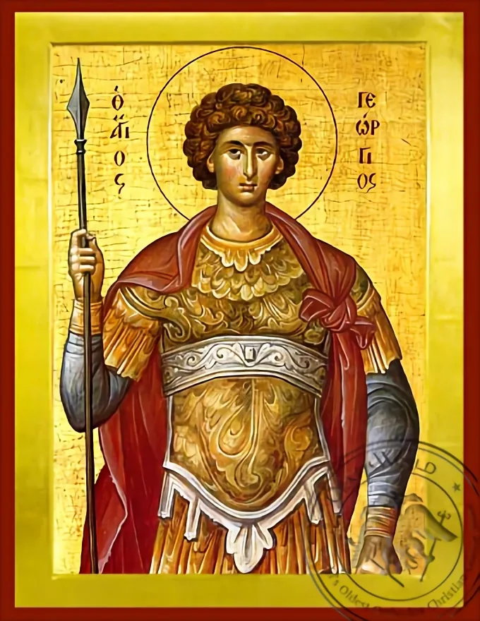 Святой великомученик Георгий, половина, византийская икона