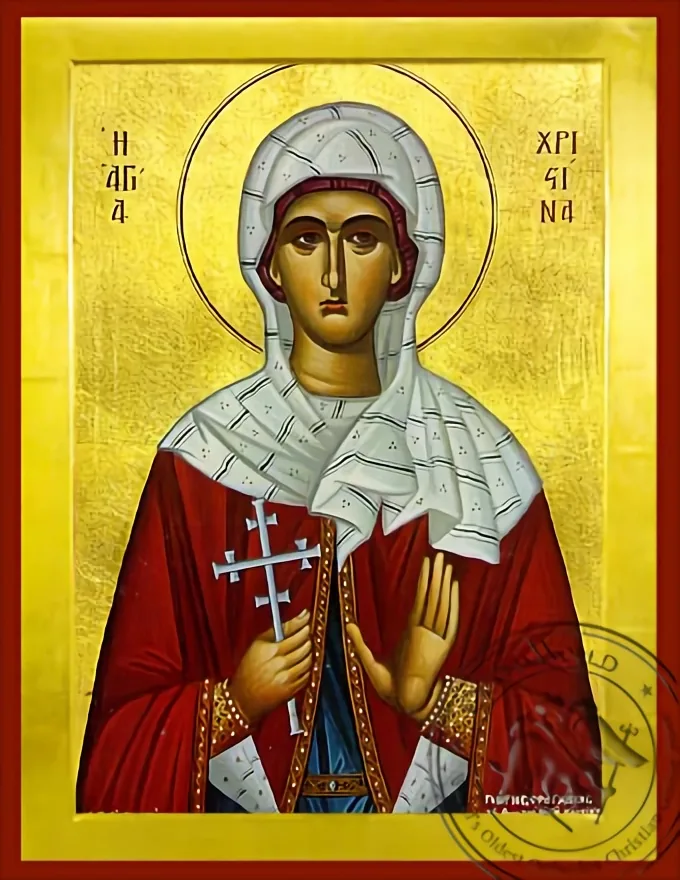 Святая великомученица Христина, Тирская, византийская икона