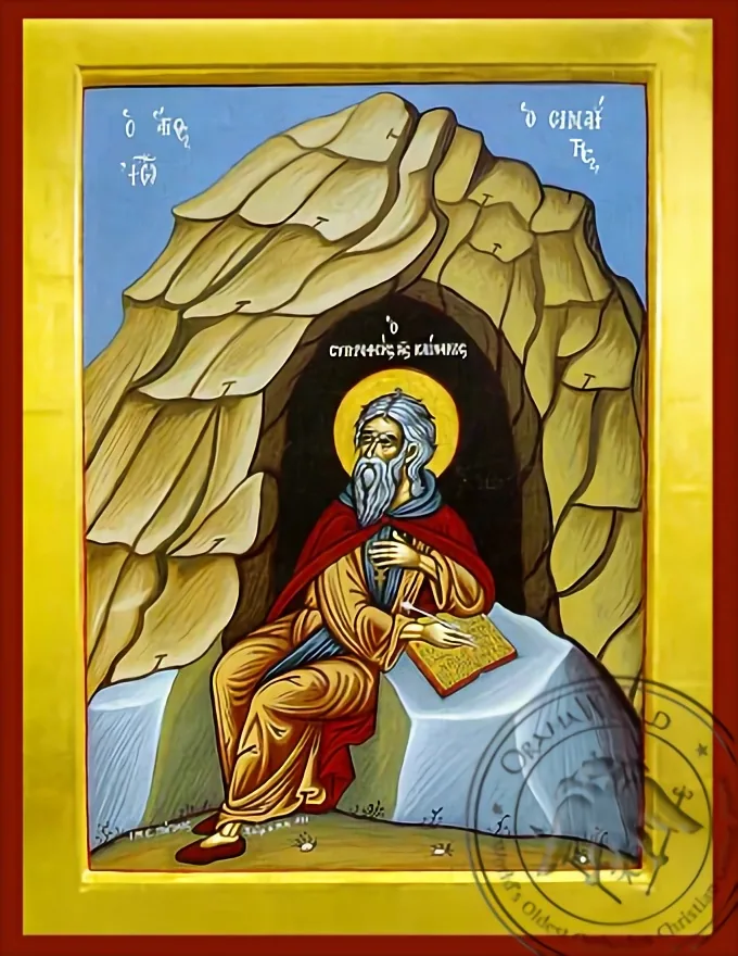 Святой Иоанн Лествица, византийская икона