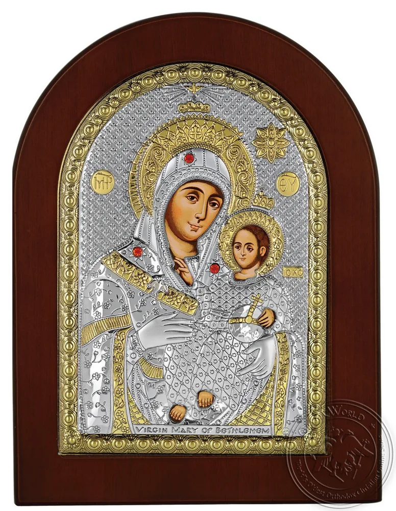 Божия Матерь Вифлеемская, серебряная икона
