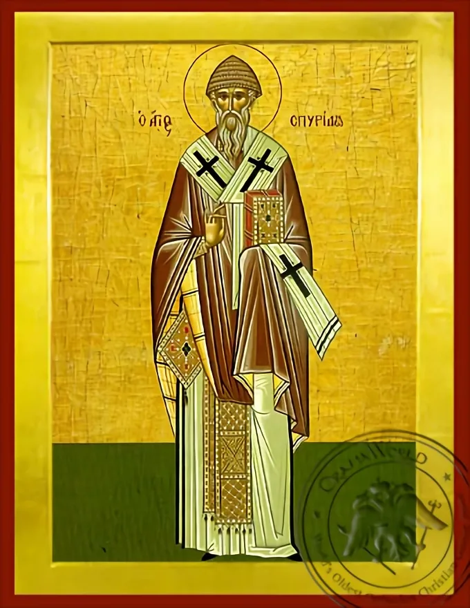 Saint Spyridon, Bishop of Tremithon, Cyprus, Full Body - Byzantine Icon
