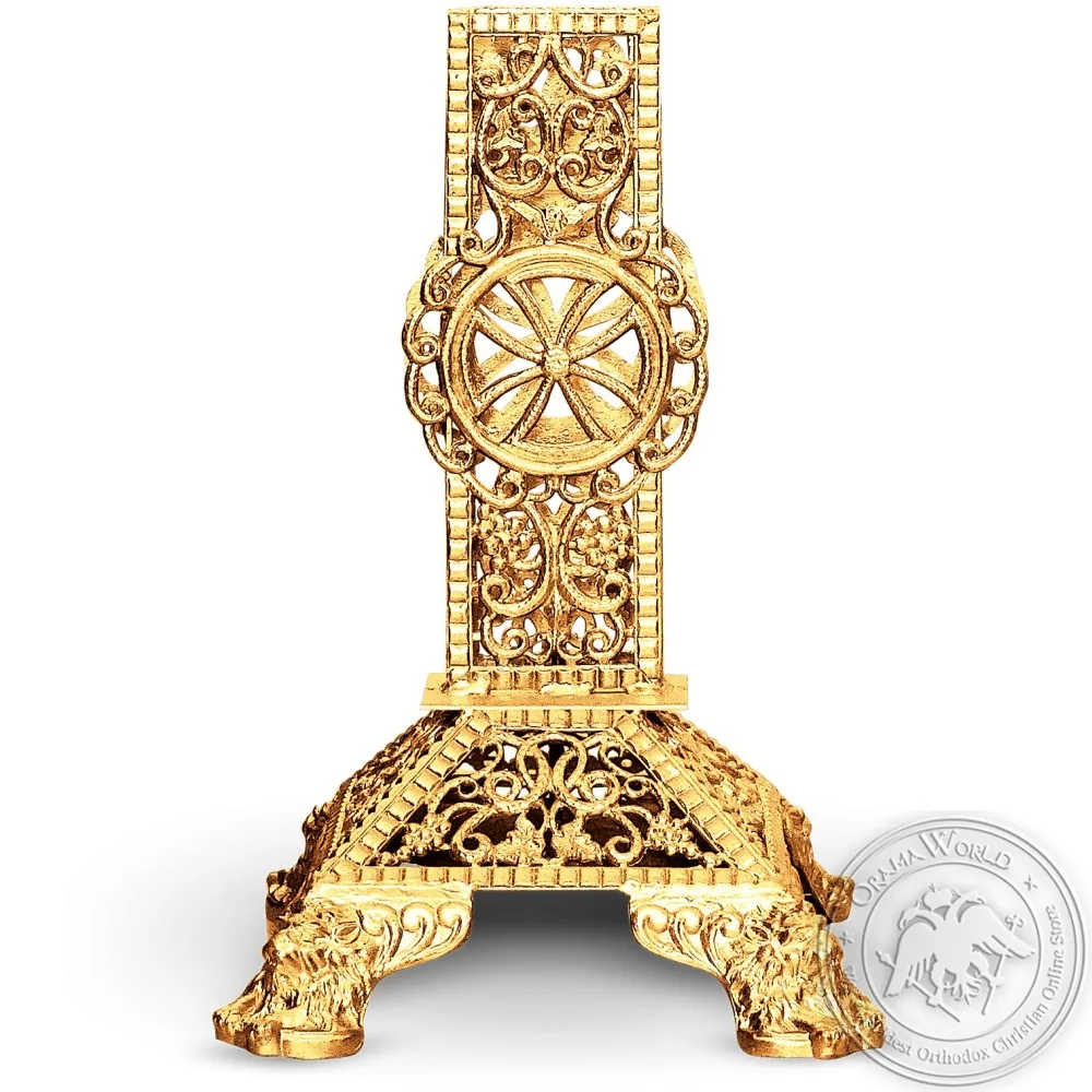 Stand Cross Aluminum Gold Plated