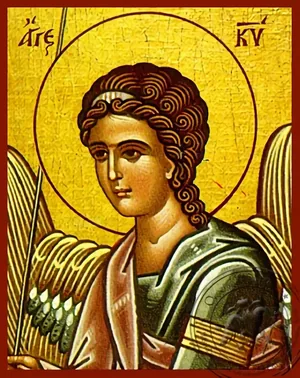 უფლის ანგელოზი, ფრაგმენტი (მარჯვენა), ხელნაწერი ხატი