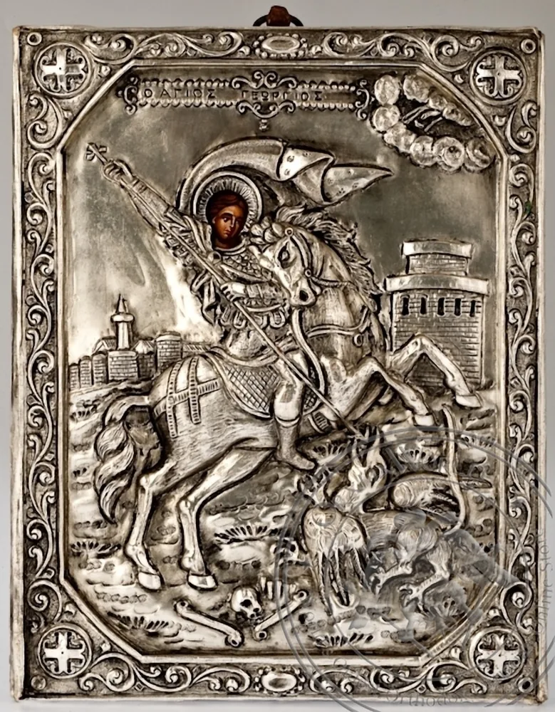 Saint George the Great Martyr - Handmade Metal Icon