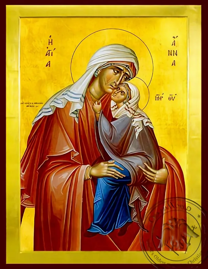 Saint Anne with Virgin - Byzantine Icon