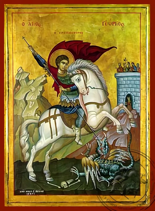 წმინდა გიორგი ცხენზე, ხელნაწერი ხატი
