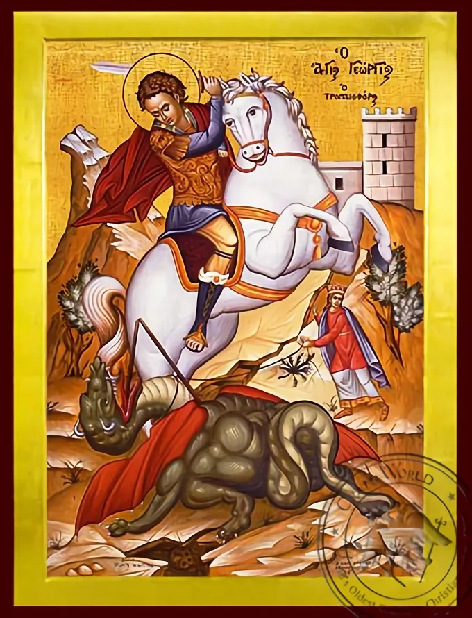 Saint George the Great Martyr, on Horseback - Byzantine Icon
