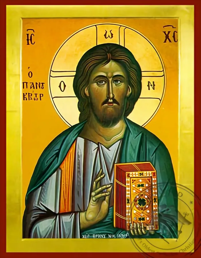 Спаситель благословляющий, Вседержитель, византийская икона