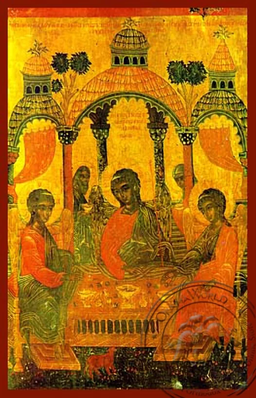 Hospitality of Abraham - Hand Painted Icon