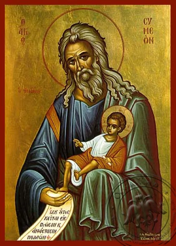 წმინდა სვიმეონი, ღვთისმიმრქმელი, ხელნაწერი ხატი