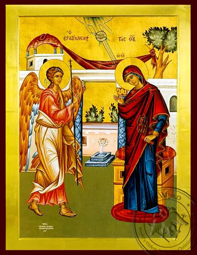 Благовещение, византийская икона