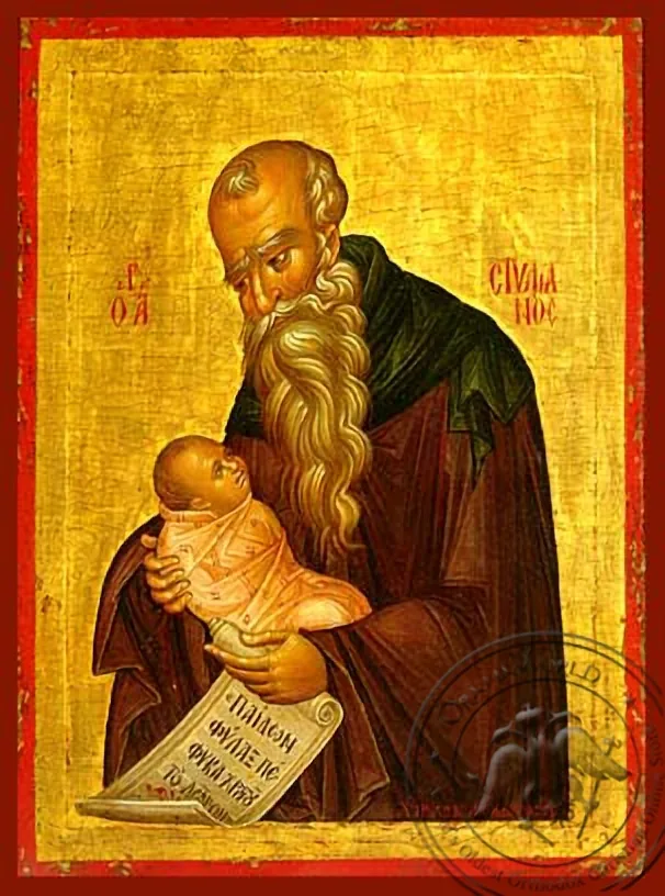 Святой Стилиан, Пафлагонский, рукописная икона