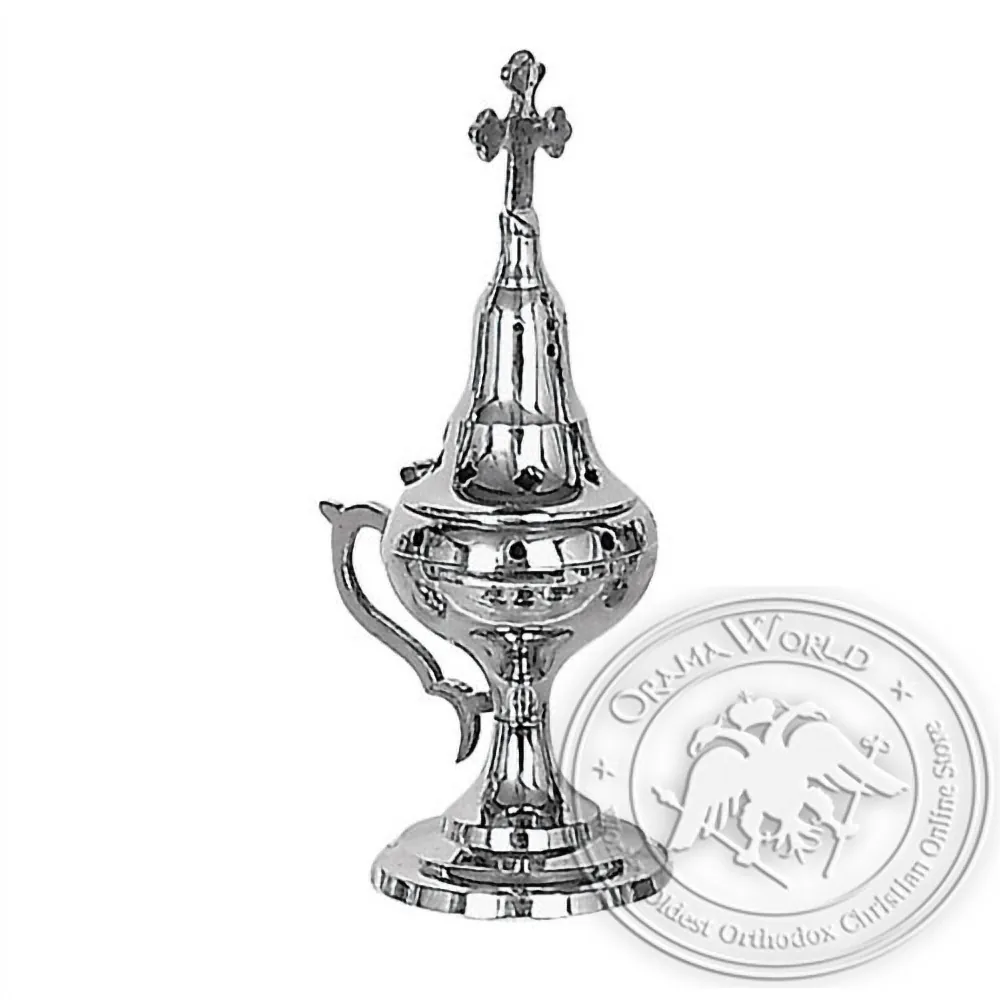ბიზანტიური ნიკელის მოოქროვილი სახლის საცეცხლური, H 60