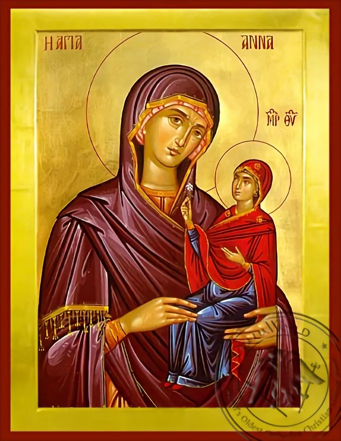 Saint Anne the Mother of Theotokou - Byzantine Icon