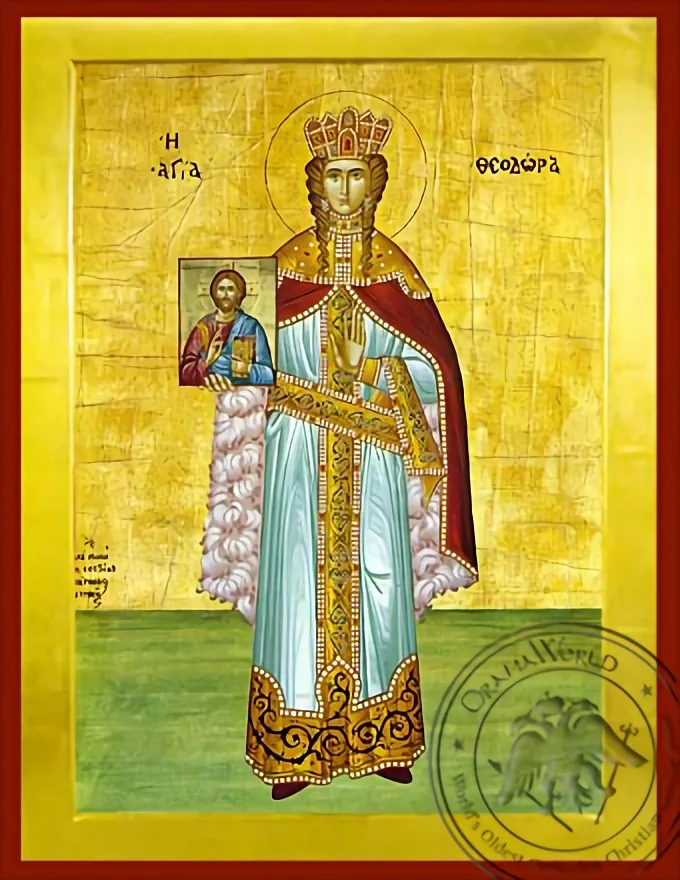 Святая Феодора императрица Византийская, византийская икона