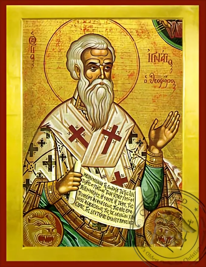 Святой Игнатий священномученик, Богоносец, епископ Антиохийский, византийская икона