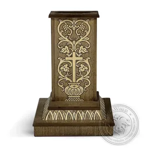 Wooden Base for Cross Engraved