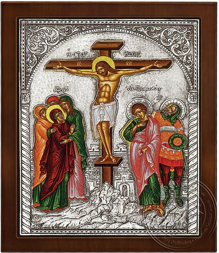 Crucifixion (Hagiography) - Silver Icon