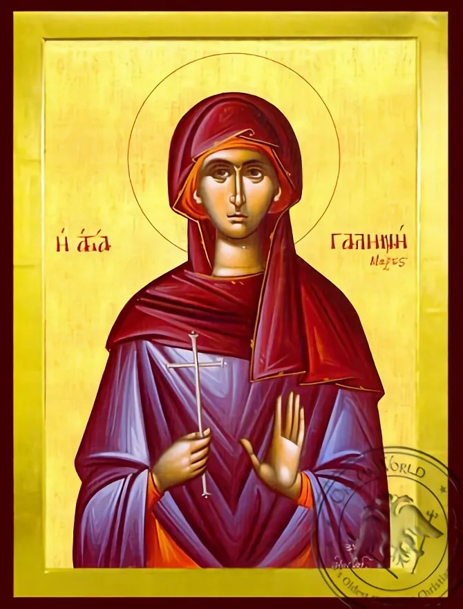 Святая Галина, византийская икона