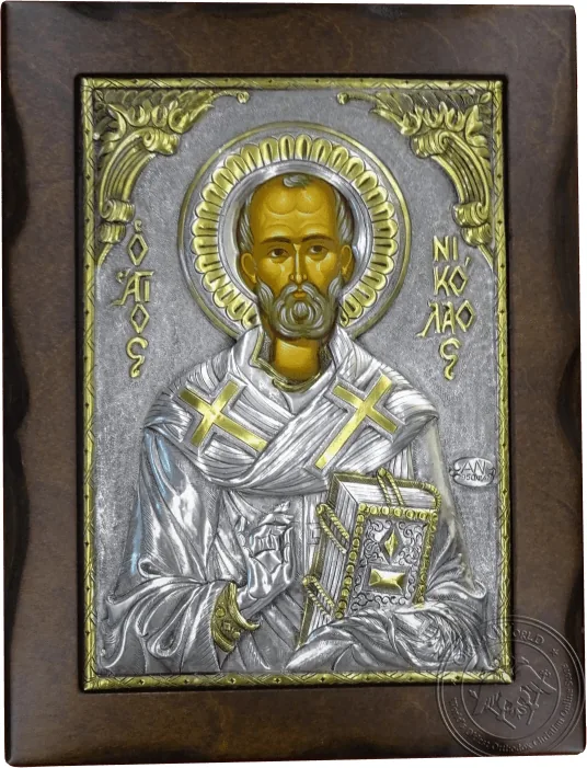წმინდა ნიკოლოზი, ვერცხლის მოოქროვილი ხატი