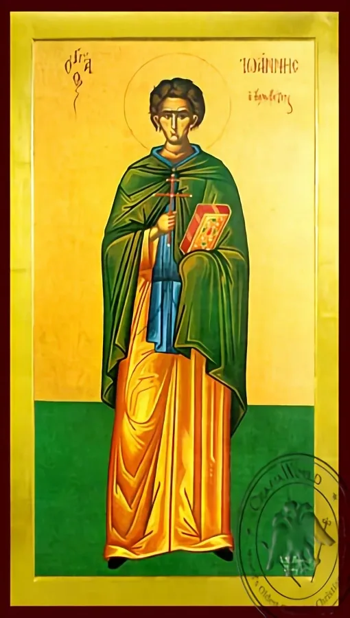 Saint John the Kalabytes (Hut-Dweller), Full Body - Byzantine Icon