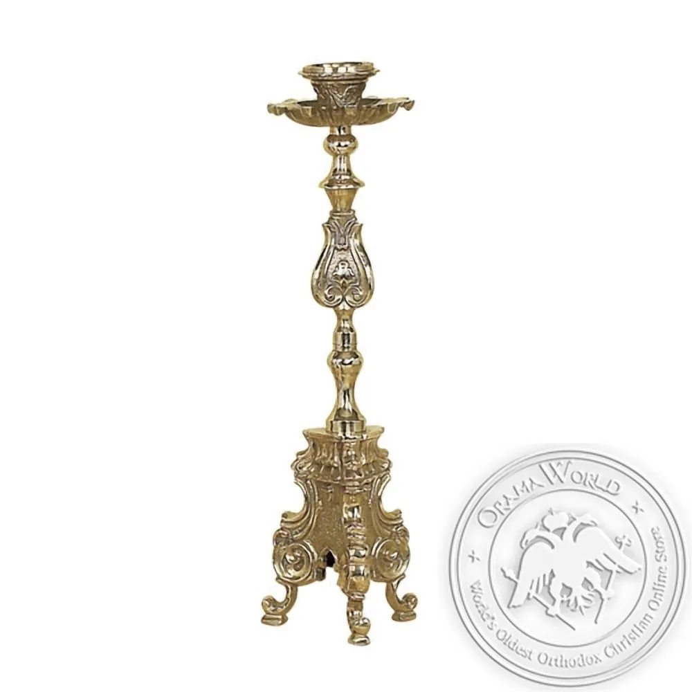 Byzantine Brass Holy Table Candlestick