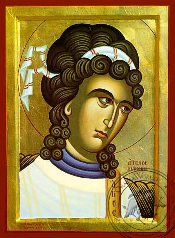 Angel Deacon, Bust - Hand Painted Icon