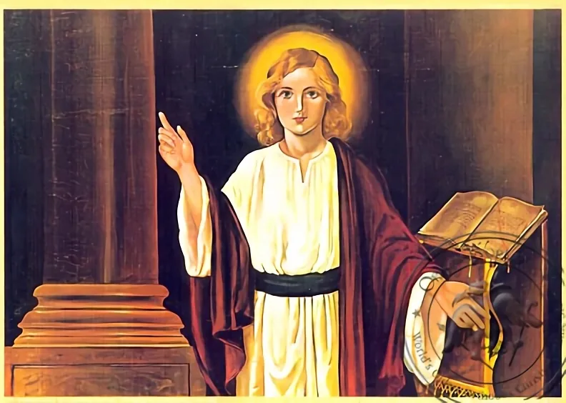 Twelve-Year-Old Jesus in the Temple - Nazarene Art Icon