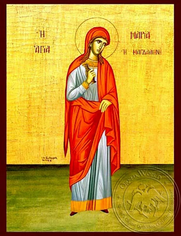 Saint Mary Magdalen, the Myrrh-Bearer, Full Body - Hand Painted Icon