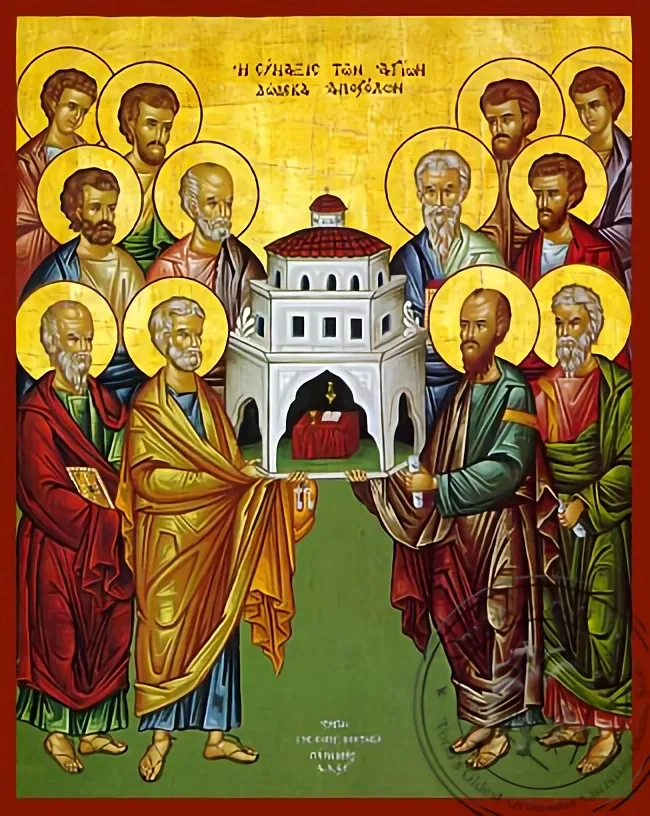 თორმეტი მოციქული, ხელნაწერი ხატი