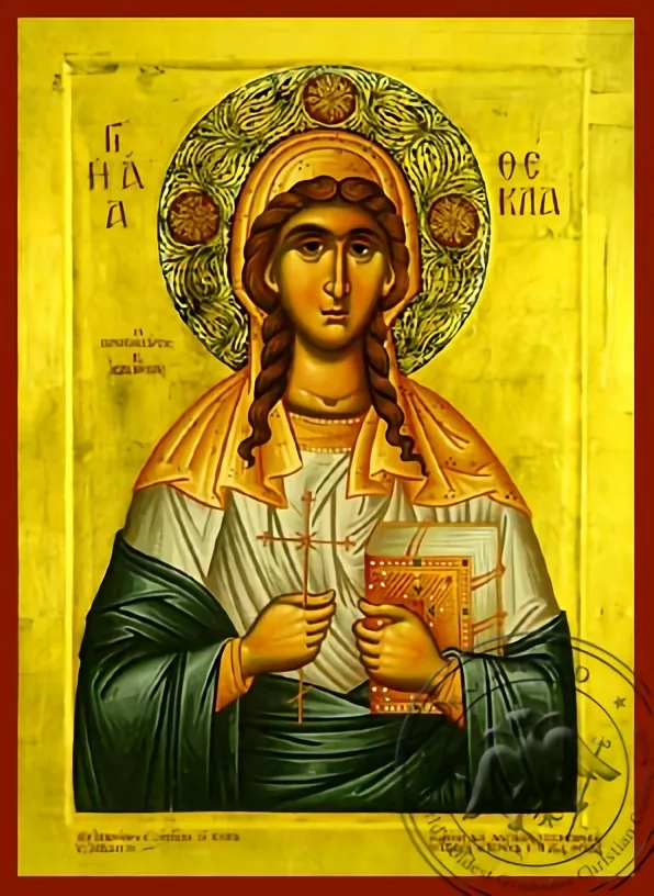 Святая Фекла, рукописная икона