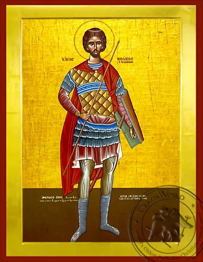 Saint Nicholas, the New Martyr of Vounena, Greece, Full Body - Byzantine Icon