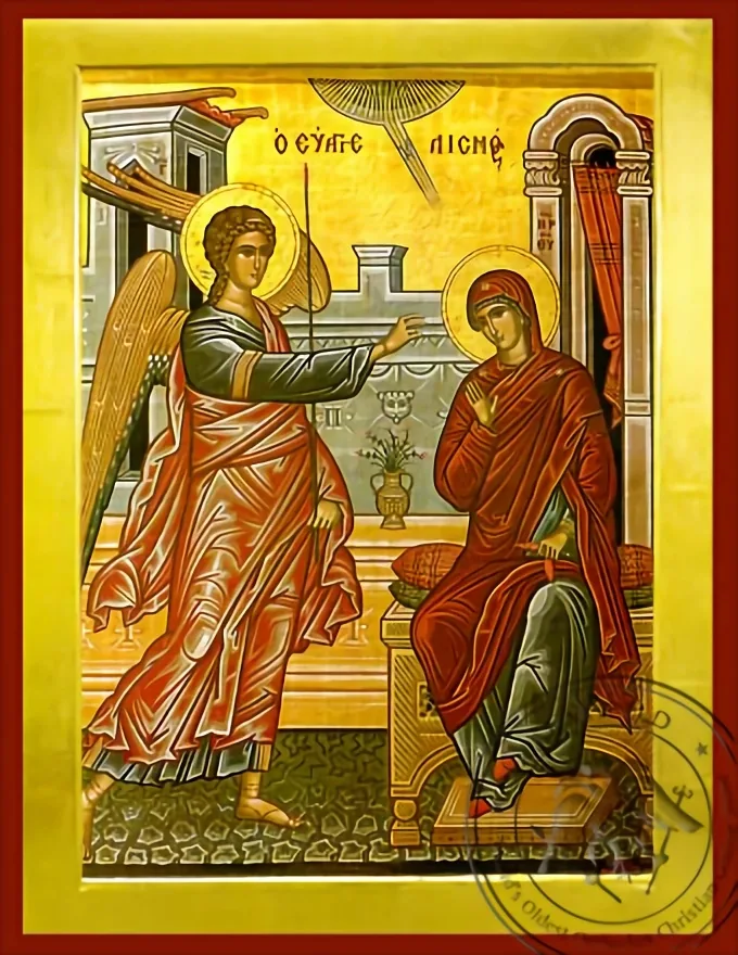 Благовещение, византийская икона