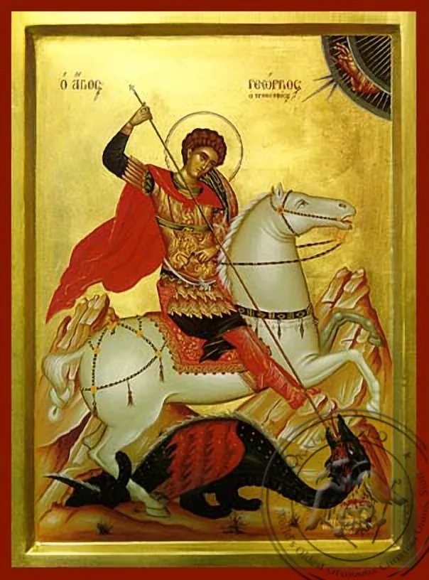 Saint George the Great Martyr, on Horseback - Hand Painted Icon