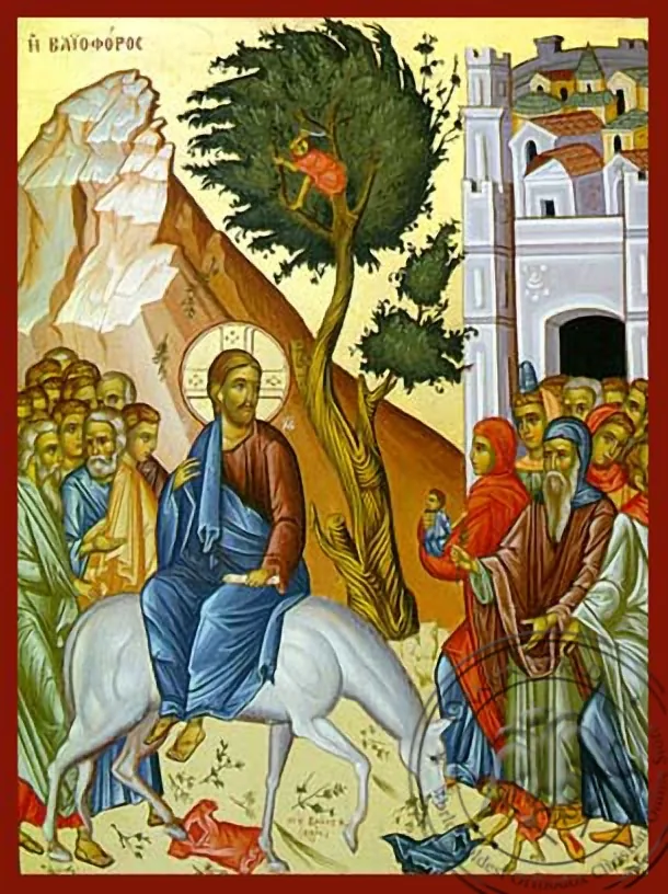 The Entry into Jerusalem - Hand-Painted Icon