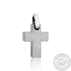 Christening Cross for Boys made of 14K White Gold