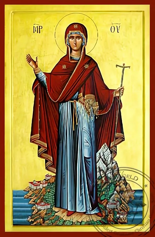 ღვთისმშობელი ათონის მთის იღუმენია, ხელნაწერი ხატი