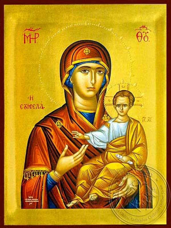 ღვთისმშობელი ყრმით, ოდიგიტრია, სუმელა, ხელნაწერი ხატი